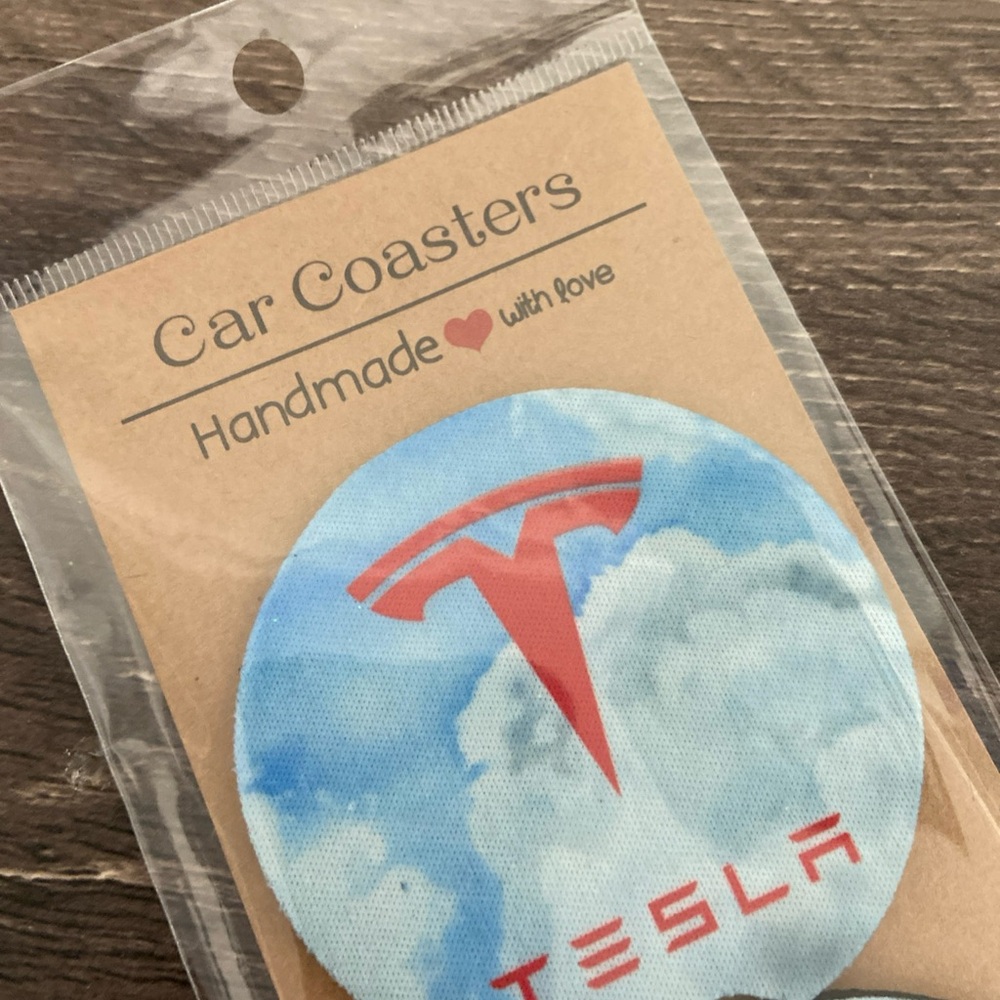 Tesla Cloud Car Coasters - Picture 3 of 3